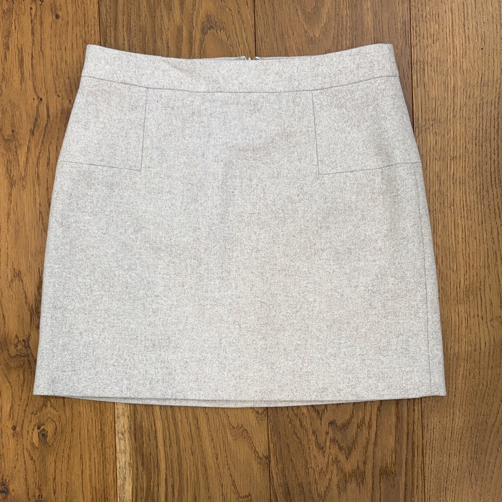 J. Crew Light Cream Mini Skirt NWOT